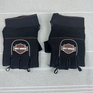 Harley Davidson Bar & Shield Fingerless Mesh Gloves Motorcycle Mismatch SZ L/XL